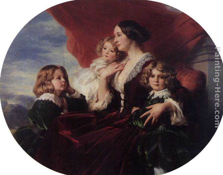 Franz Xavier Winterhalter Elzbieta Branicka, Countess Krasinka and her Children